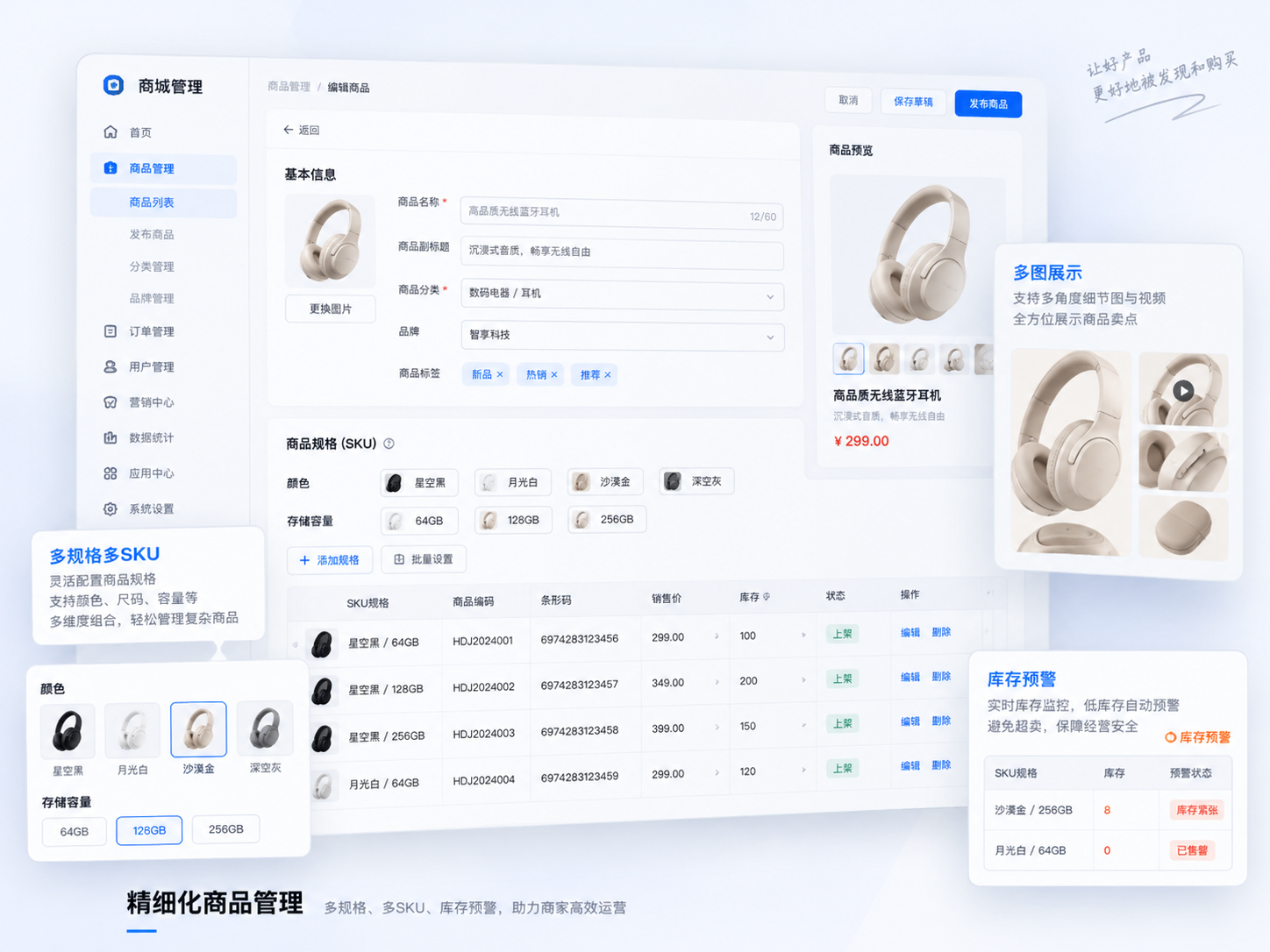 智启·商城订单履约与会员运营界面