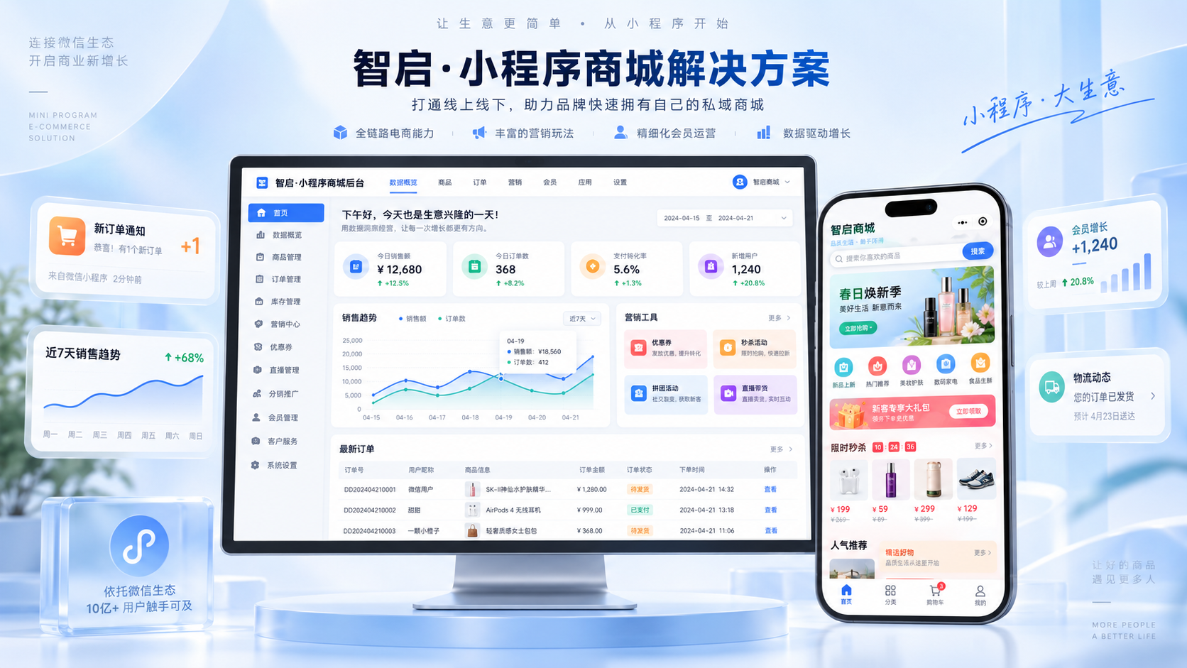智启·商城 界面示意